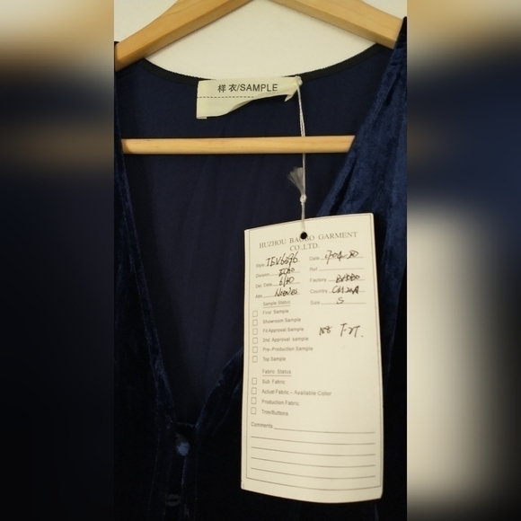 90"s Huzhou Blue Velvet Japanese Maxi Dress Fairycore Grunge 90s Y2K Medium - Picture 8 of 14